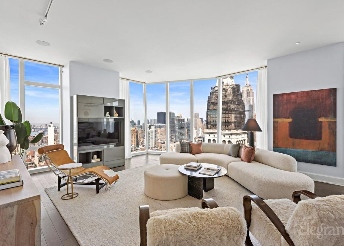 Inside A $7.2 Million High-Rise Residence Near Madison Square Park With Manhattan Skyline Views