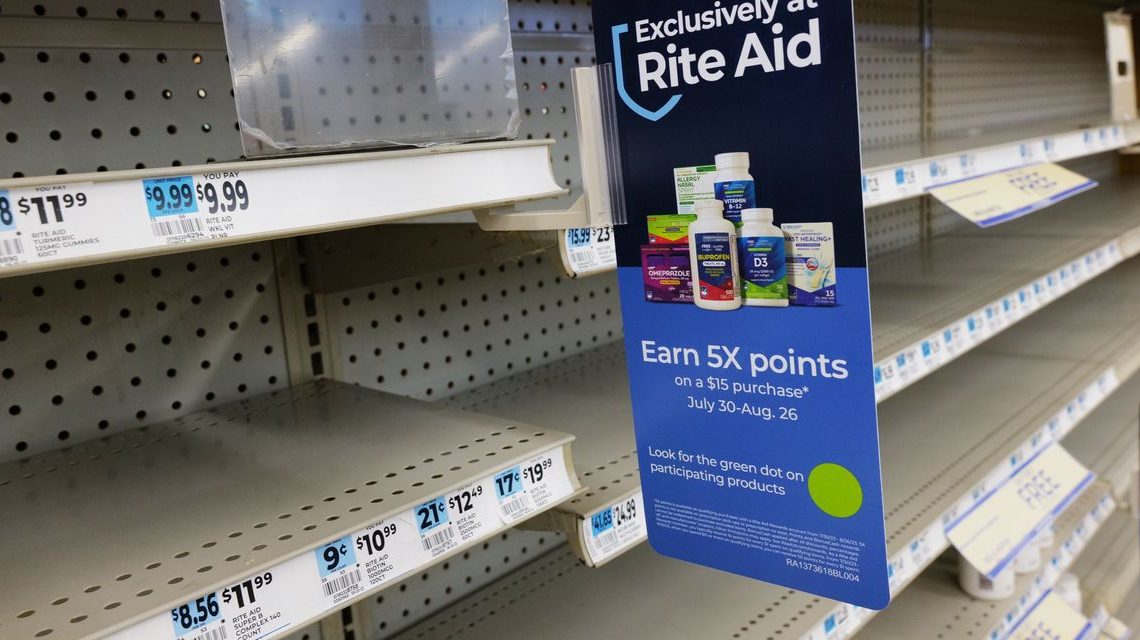 Rite Aid’s stock tumbles 55% to join its cratering bonds after bankruptcy filing