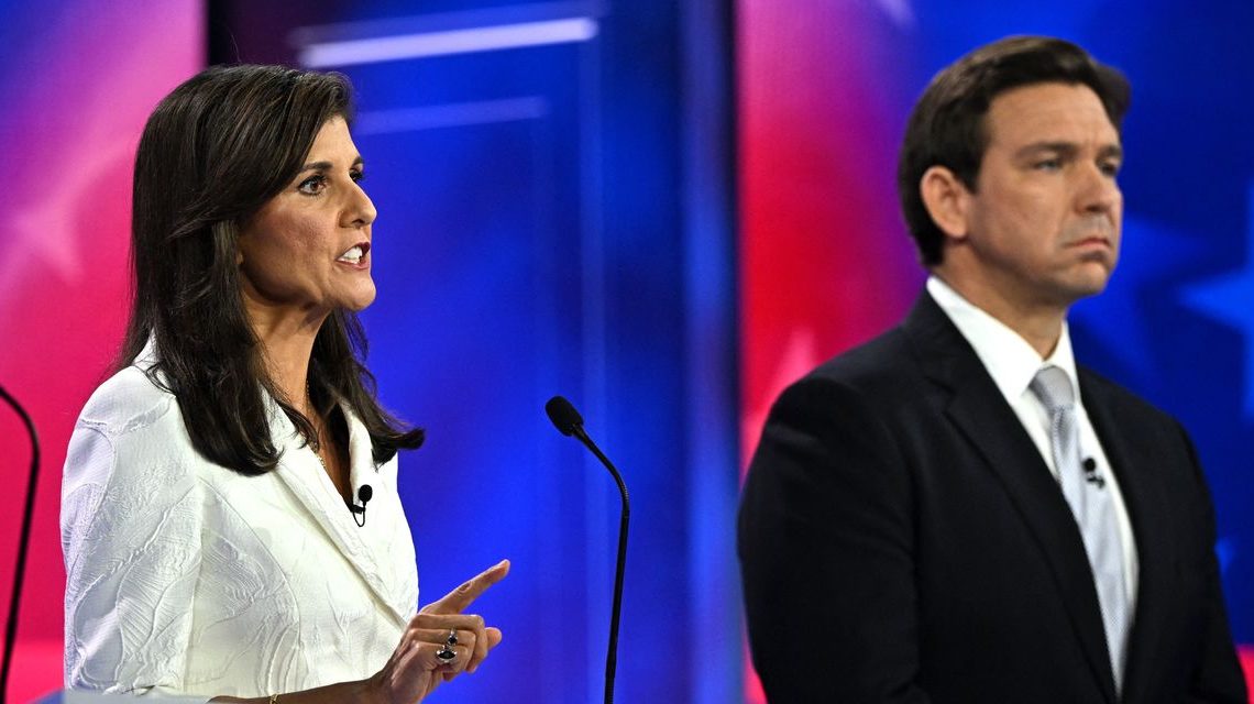 DeSantis blasts Trump for not having Mexico pay for border wall, while Haley says 45th president ‘put us $8 trillion in debt’