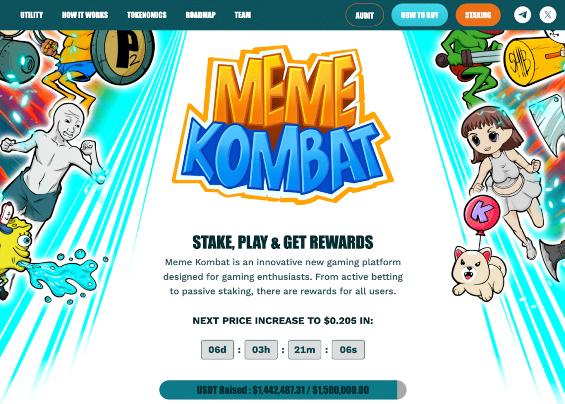 Pepe Coin Price Climbs 25% But Doxxed Meme Kombat Altcoin Can 100x After Raising Nearly $1.5m For Unique Gaming Platform