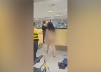 Naked woman in Philippines airport walks through security in fit over visa issue
