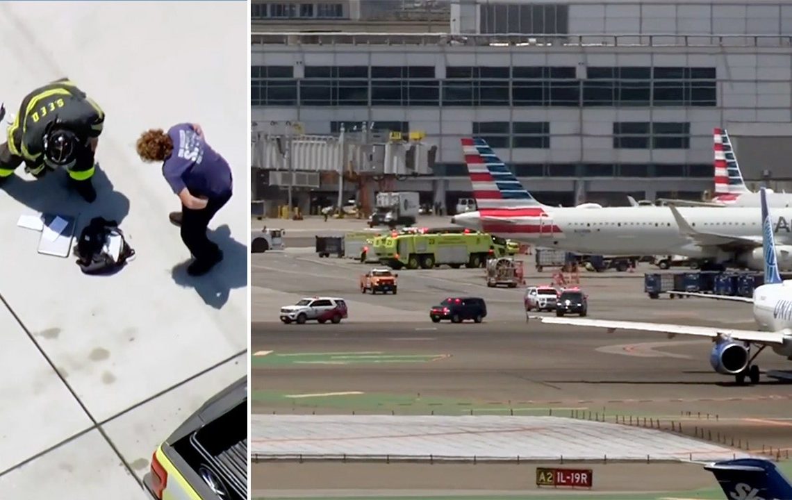 American Airlines passengers stop to grab carry-ons during evacuation, despite orders to 'leave everything'