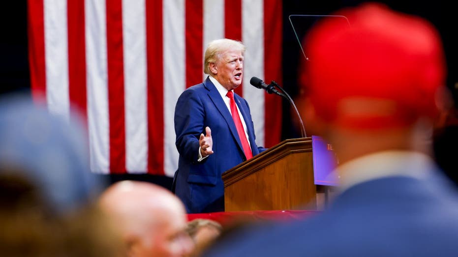 Trump speaking at campaign rally