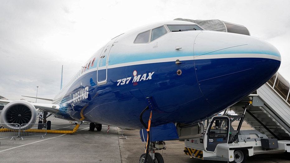 Close up of a Boeing 737 max nose