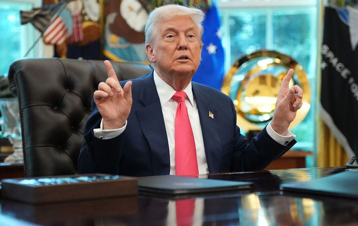 Trump touts private sector job growth, efforts to shrink federal workforce