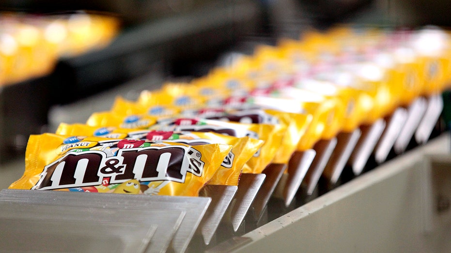 Packets of M&M's chocolates