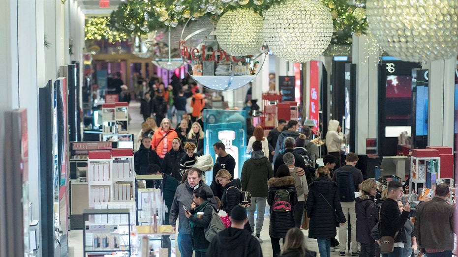 Shoppers at Macy's NYC