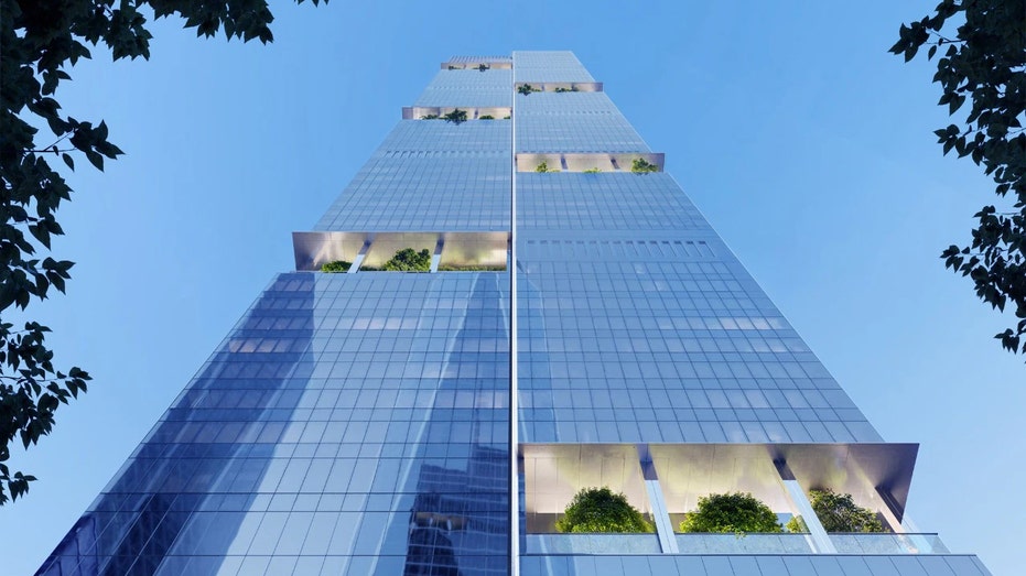 Mockup of planned American Express building in New York City