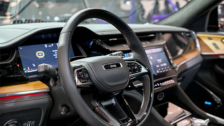 The interior of a Jeep