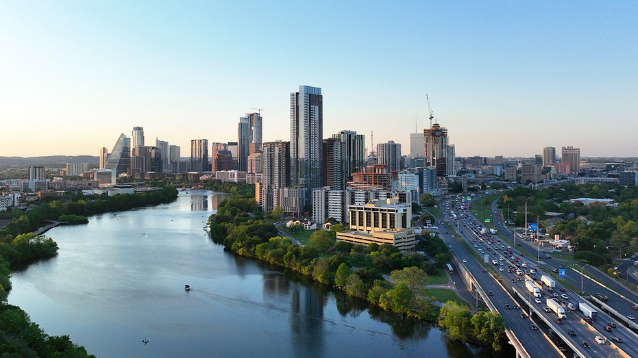 Aerial view of Austin, Texas.